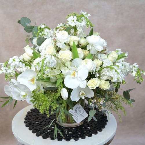 Flowers Hall Wynne Funeral - Elegant sympathy arrangement for delivery to Hall-Wynne Funeral Service in Durham